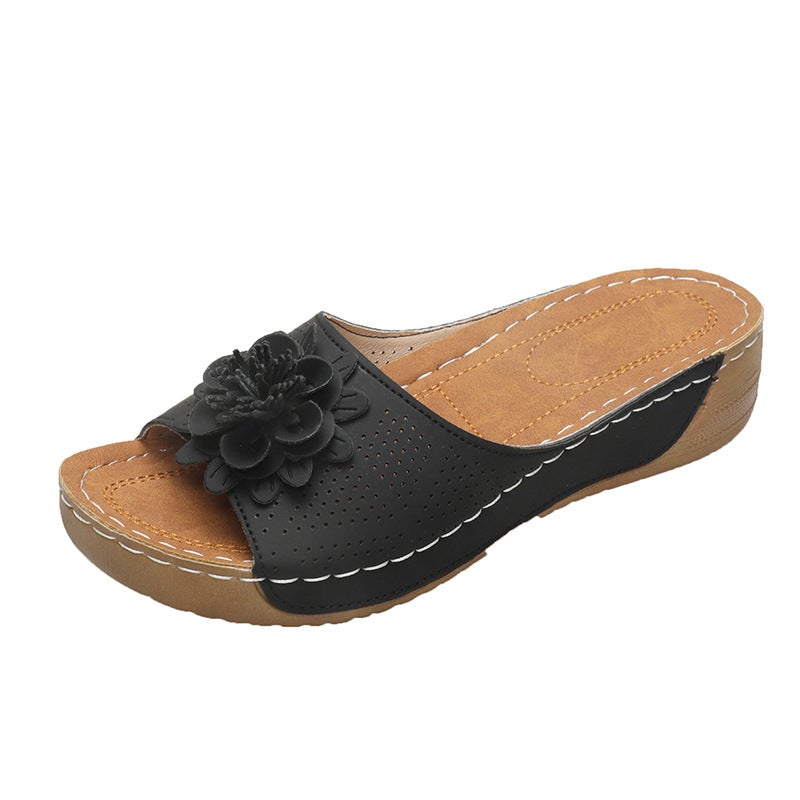 Women'S Slippers Roman Leather Sandals Slippers Summer Beach Shoes Handmade Women'S Big Children'S Leather Slippers - Image 3