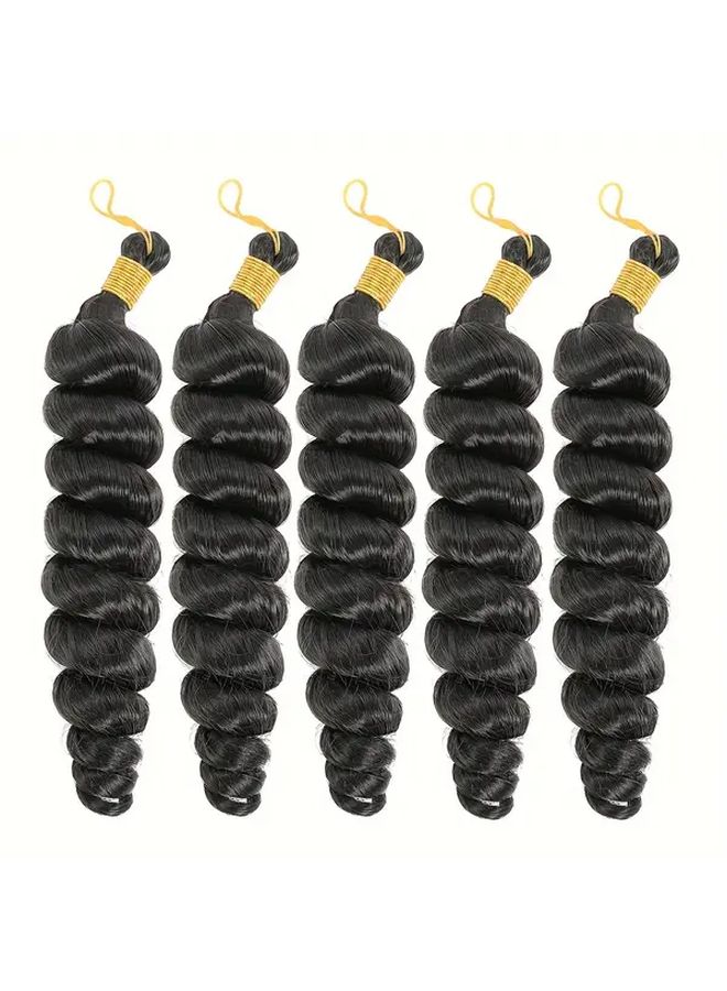 16 Inch High Temperature Fiber Curly Hair Extensions Set 5 Colors For Women Daily Wear - Image 1