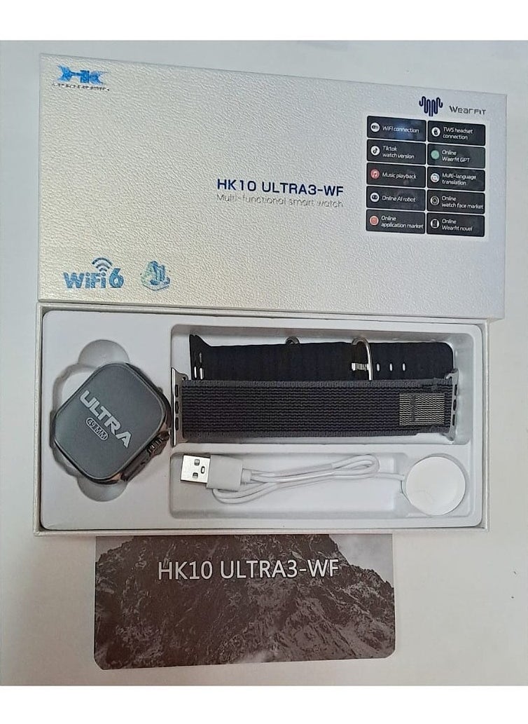 Latest technology HK10 ULTRA3-WF smartwatch Connect Wifi 90Hz high refresh wifi Chat GPT Artificial Intelligence smartwatches With Two Strap - pzsku/Z0F200F753475F4A9320FZ/45/_/1736428992/d3af2ee4-2d19-4211-be45-aff29718aa48