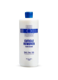 Blue Cross Blue Cross Cuticle Remover Liquid, Cuticle Softener for Nails, Professional Nail Care with Lanolin for Brittle Hang Nails, Hydrating, Moisturizing, Dry Cuticles, Made in USA, 32oz 
