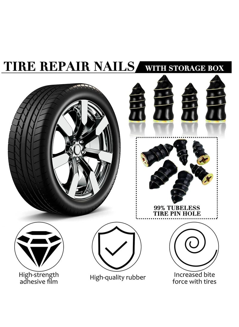 Generic Tire Repair Rubber Nail with Screwdriver, 62Pcs Car Screws Auto Motorcycle Vacuum Nails Self Service Fast Tools for Motorcycles Trucks Vehicles  - Image 4