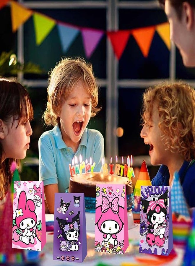 BNFUO 12pcs Kawaii and pink friends Party Favor Gift Bags Goodie Bags, Kawaii and Melody Party Supplies for Kids Birthday Decorations - Image 4