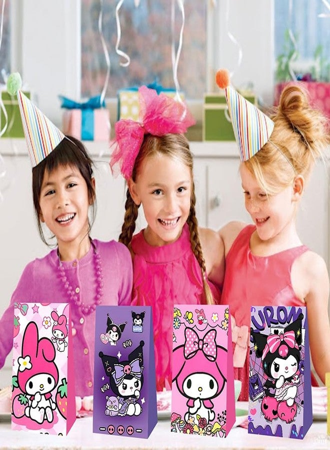 BNFUO 12pcs Kawaii and pink friends Party Favor Gift Bags Goodie Bags, Kawaii and Melody Party Supplies for Kids Birthday Decorations - Image 5