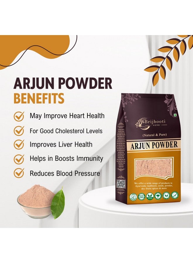 BrijBooti بودرة بريجبوتي أرجون كي تشال 500 جرام - شاي أرجون تشال - مسحوق ترميناليا أرجونا العضوي - دعم صحة القلب | معتمد من FSSAI و GMP و ISO - Image 2
