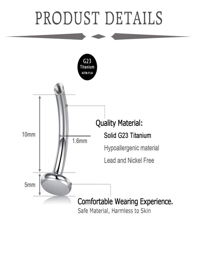 VCMART Floating Titanium Belly Button Ring G23 Titanium Internally Threaded Belly Button Piercing 14G Hypoallergenic Belly Rings for Women 10mm Belly Piercing Jewelry Red CZ - Image 2
