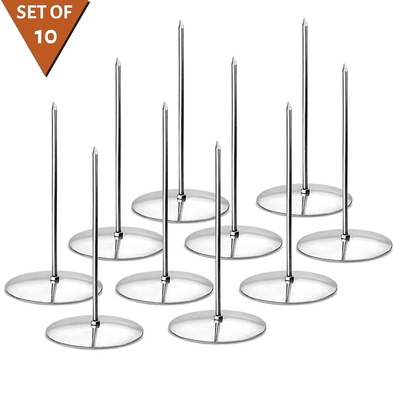 GoodWill Tech Stainless Steel Desk Straight Rod Paper Bill Fork (10) - Image 2