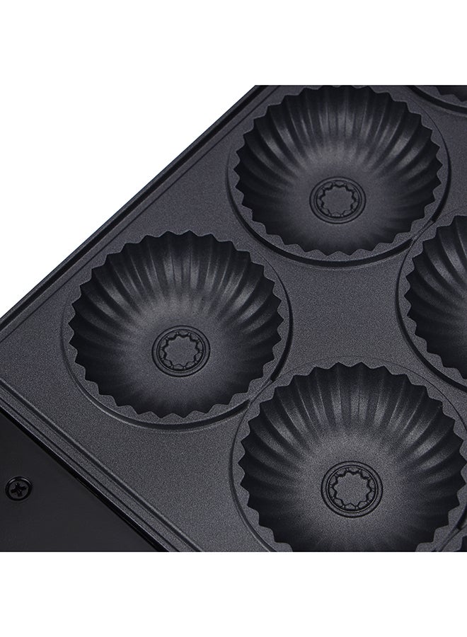 GEEPAS 12Pcs Mini Cake Maker 1400W - Non-Stick Plates, Power & Ready Light Indicators, Non-slip Feet | Cool Touch Hand, Compact & Lightweight, Quick & Easy. 1400 W GCM3762N Black - Image 5