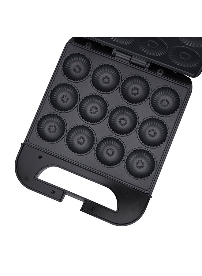 GEEPAS 12Pcs Mini Cake Maker 1400W - Non-Stick Plates, Power & Ready Light Indicators, Non-slip Feet | Cool Touch Hand, Compact & Lightweight, Quick & Easy. 1400 W GCM3762N Black - Image 4
