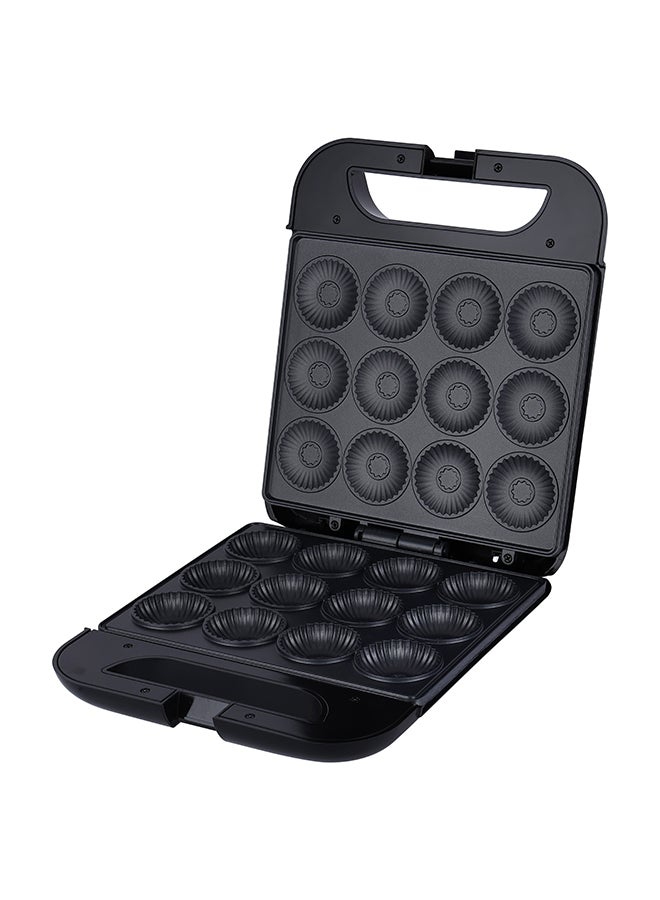 GEEPAS 12Pcs Mini Cake Maker 1400W - Non-Stick Plates, Power & Ready Light Indicators, Non-slip Feet | Cool Touch Hand, Compact & Lightweight, Quick & Easy. 1400 W GCM3762N Black - Image 1