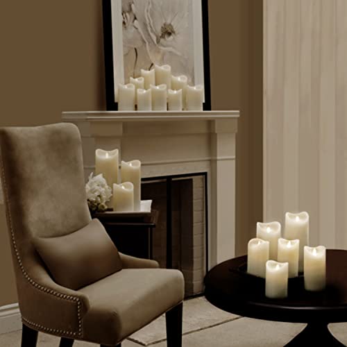 Ganz Home Décor LED Flameless Wax Pillar Candle Ivory with Built in Timer (3"x8") - Image 3