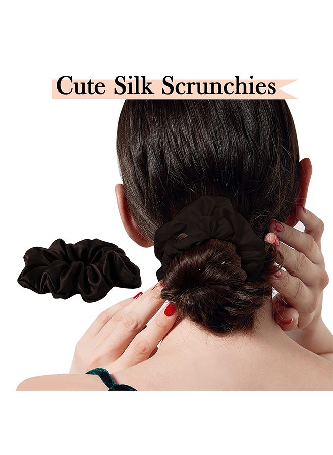 BOFAN Bonnet with Tie Band, Satin Hair Silk Bonnet for Sleeping Women, Sleep Bonnets for Women, Double Layer Sleep Cap for Curly Hair Braids（Brown） - Image 5