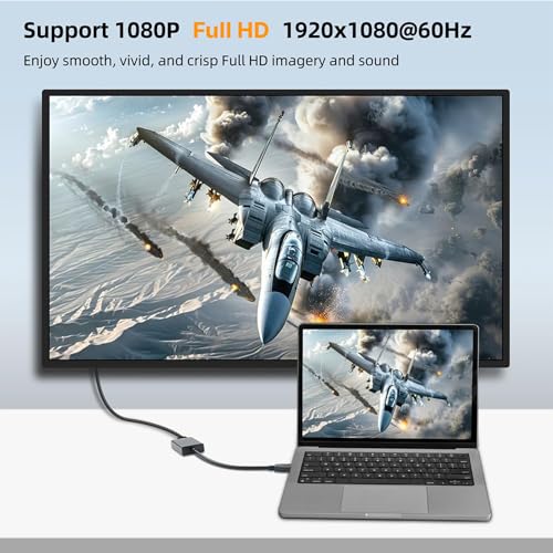 Techie USB to HDMI Converter Full HD 1080p 60Hz, USB 3.0 to HDMI 1.4 Converter, Compact Plug-and-Play Interface for Dual Display (Black) - Image 2