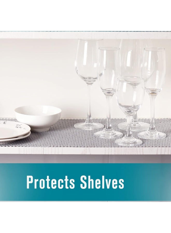 Non-Adhesive Non Slip and Grip Durable Clean Pad Full Size 30cm x 6.1m for Drawers, Shelves, Cabinets, Storage, Kitchen, Desks, Kitchenware, Ta.(30cm X 6.1m, White) - Image 3