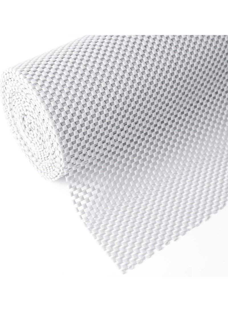 Non-Adhesive Non Slip and Grip Durable Clean Pad Full Size 30cm x 6.1m for Drawers, Shelves, Cabinets, Storage, Kitchen, Desks, Kitchenware, Ta.(30cm X 6.1m, White) - Image 1