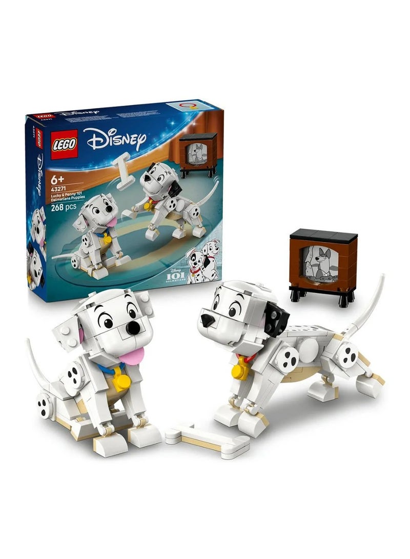 LEGO | Disney Classic Lucky & Penny 101 Dalmatians Puppies, Gift-Giving Idea, Building Toy for Kids 43271 - 268 Pieces - Image 1
