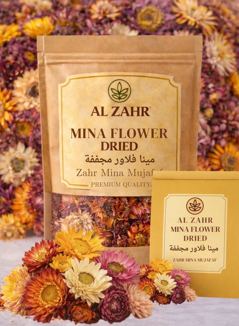 زهر زهور مينا المجففة (زهر مينا مجفف) - زهور دائمة / زهور القش (هيليكريسوم) | زهور طبيعية مجففة فاخرة للاستخدام في البستنة والزراعة العضوية والأعشاب والشاي. - Image 1