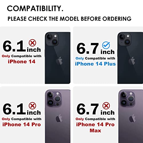 RIGGEAR Crystal Hybrid Transparent iPhone 14 Plus Back Cover Case (TPU+PC | Clear Black Bumper) - Image 2
