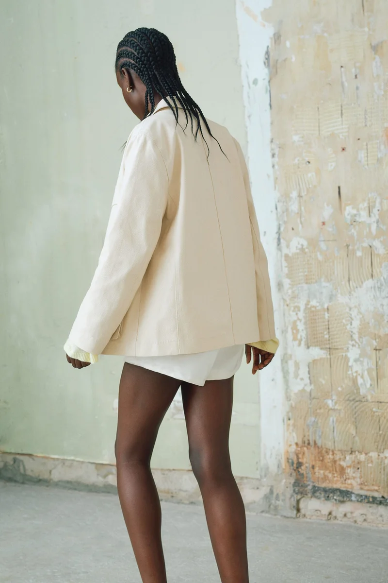 اتش اند ام جاكيت كارغو من قماش التويل