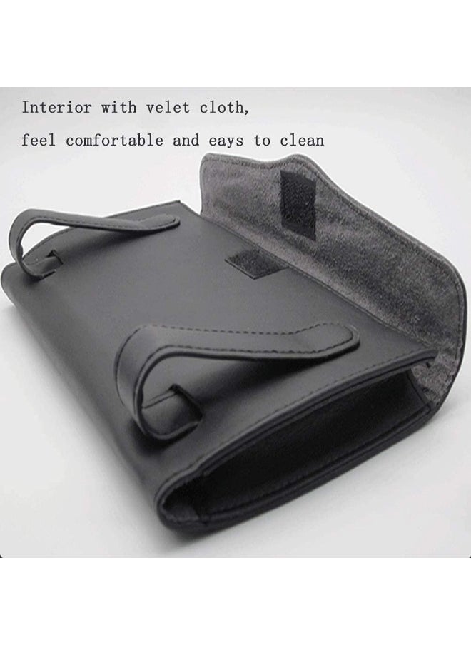 HERIOS Leather Premium Napkin & Tissue Holder, For Backseat And Car Visor, Cartbox02B, Black  - Image 5