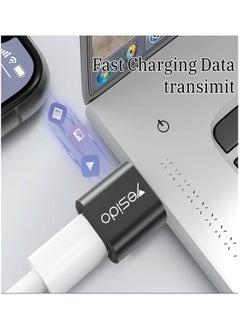Yesido Yesido GS09 Connector Adapter Type-C to USB Mini Aluminum Alloy Data Transfer Super Fast Charging 2.0A OTG Adapter - Black  - Image 4