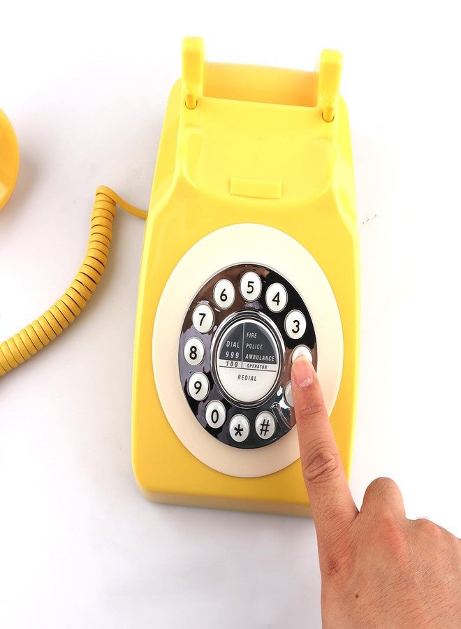 SIXDEFLY Retro Telephone, Classic Landline Telephone Vintage Old Fashioned Corded Telephone with Redial Function,for Home & Office Decor - Image 4