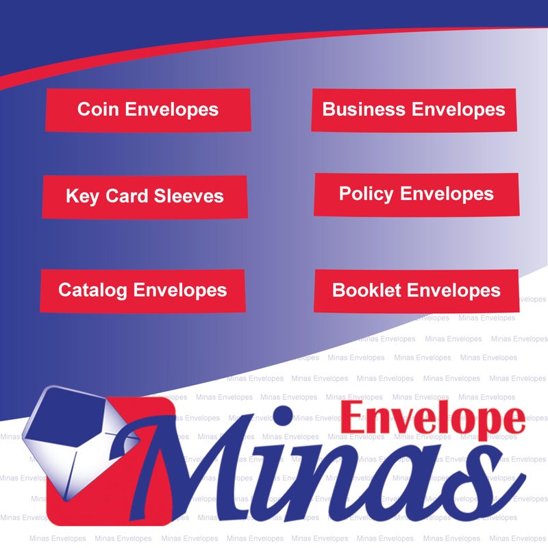 Minas Envelope 500 Minas Envelope #9 Business Envelopes, 3 7/8 x 8 7/8 Inches, White, Security Tinted, Gummed Closure, 24lb Paper, Windowless, 500 Count - Image 4