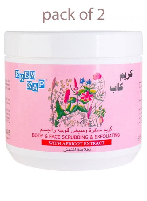 Pack of 2 Body And Face Scrubbing And Exfoliating Cream With Apricot Extract