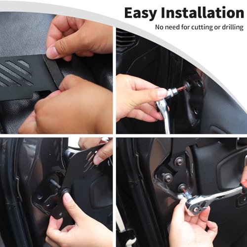 JWWY Front Door Cup Holder Beverage Bracket Door-Mounted Door Side Cup Holder Fit for 2018-2025+Jeep Wrangler JL JLU & Gladiator JT 4xe Interior Accessories 2pcs Left - Image 4