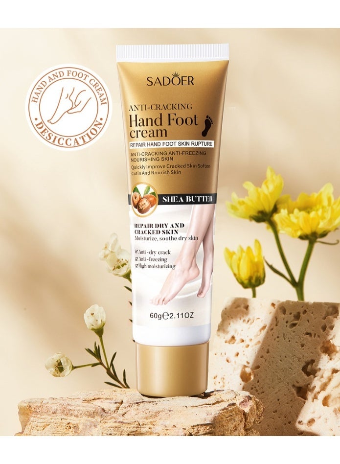 SADOER Shea Butter Anti-Cracking Hand Foot Cream,Fast Absorbing Anti Ageing, Comprehensive Care For Hands And Feet 60g - Image 1