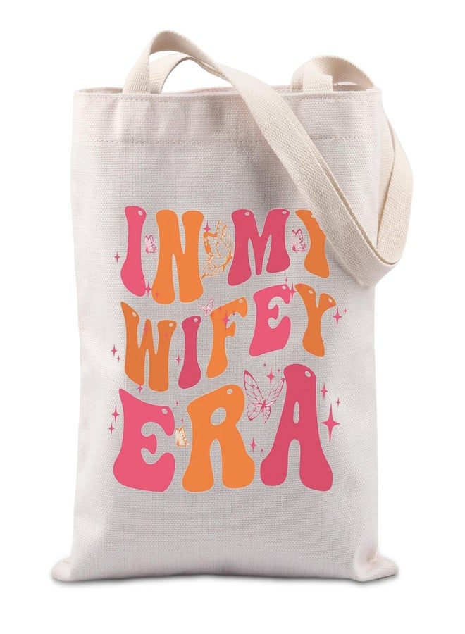 لوجيب بيردجوت حقيبة تسوق "Lywjyb Birdgot In My Wifey Era" هدية خطوبة للزوجة، هدية عيد ميلاد، حقيبة تسوق للعروس، هدية لها (حقيبة تسوق "Wifey Era"). - Image 1