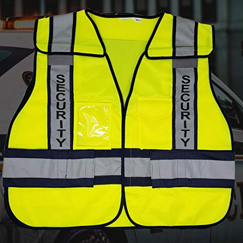 ViewBrite Safety VIEWBRITE Reflective (Class 2) Security Vest Lime Green - 5 Point Breakaway High Visibility Yellow Safety Vest - Image 2
