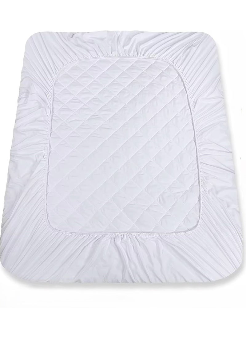 MAXQON Mattress Protector Cotton Soft Quilted, 100%Waterproof, King/Queen/Double/Single Sizes, Color White  - Image 4