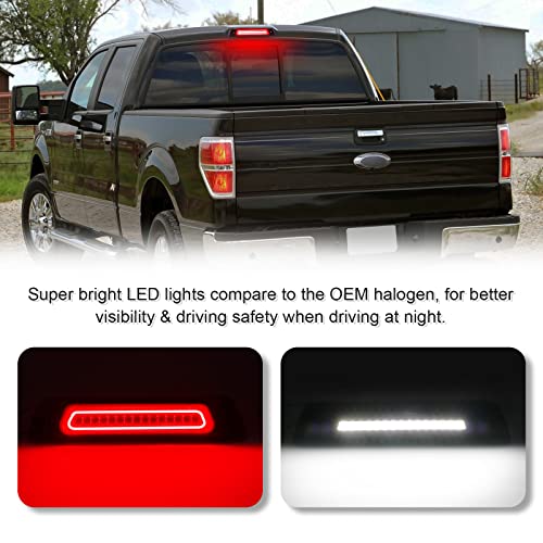 SHINEFIT LED Third Brake Light Compatible with 2009-2014 F150 Rapt0r 3rd Brake Light High Mount Stop Rear Brake Light White Cargo Lamp - Image 2