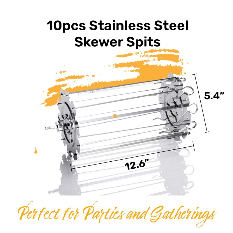 ROTO-Q 360 Skewer Set: Create Perfect Kebabs with This Rotisserie Attachment - For Meats, Vegetables, and More (Compatible with ROTOQ360 Rotisserie) - Image 2