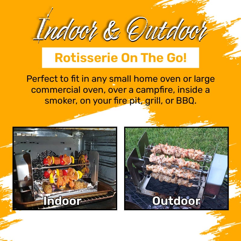 ROTO-Q 360 Skewer Set: Create Perfect Kebabs with This Rotisserie Attachment - For Meats, Vegetables, and More (Compatible with ROTOQ360 Rotisserie) - Image 5