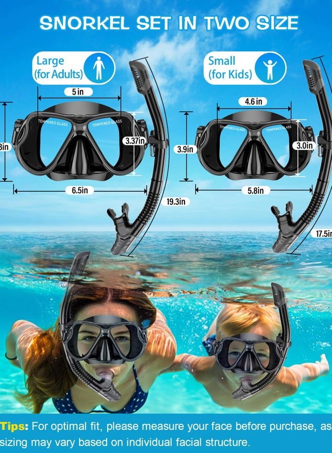 Greatever Dry Snorkel Set,Panoramic Wide View,Anti-Fog Scuba Diving Mask,Easy Breathing and Professional Snorkeling Gear for Adults - Image 5