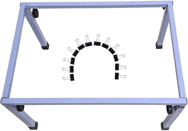 Square Type Aari Work Embroidery Metal Stand 24 X 16 Size Aari Embroidery Hoops with 24Clip Set Aari Embroidery Stand Alternative for Hoops - Image 1