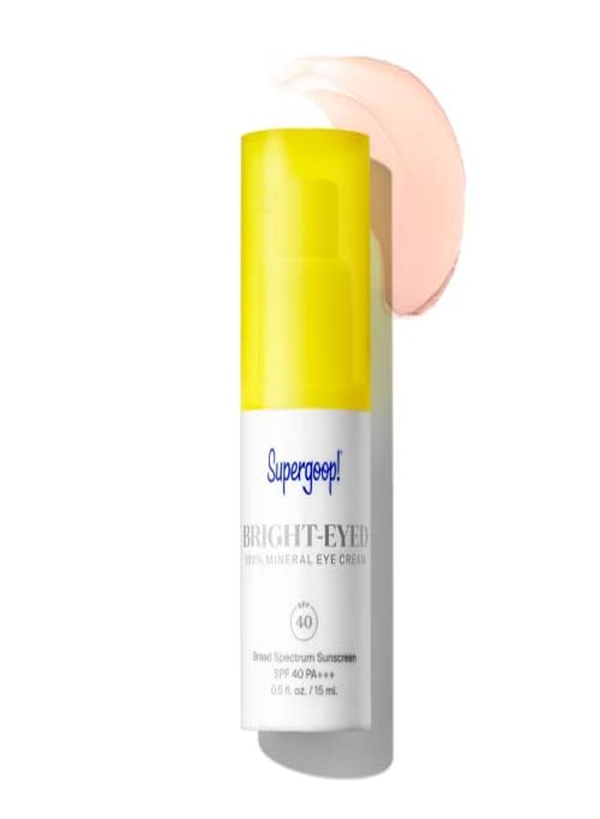 Supergoop! Brighteyed 100% Mineral Eye Cream 05 Fl Oz Spf 40 Pa+++ Hydrating & Illuminating Mineral Sunscreen Wrinklereducing Under Eye Cream For Dark Circles & Puffiness Revives Tired Eyes - Image 1