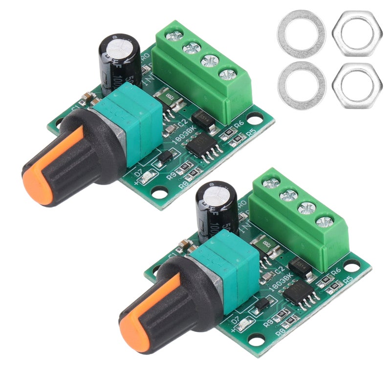 2 Sets Motor Speed Controller PWM Control Switch Regulator DC 1.8V‑12V for Fan Pump - Image 1