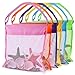 FUTUREPLUSX 6PCS Mesh Beach Bags for Kids Colorful Small Seashell Collecting Bags Adjustable Strap for Holding Shell Sand Toy - Image 2