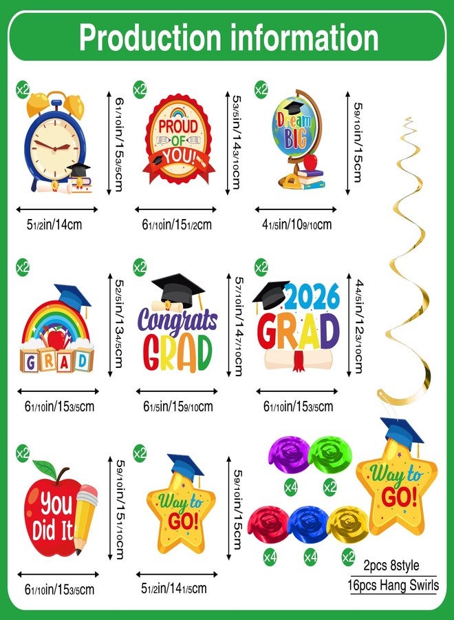 Biswiter Preschool Graduation Decorations, Glitter 17Pcs Pre k Graduation Decorations Goodbye Preschool Hello Kindergarten Banner Hanging Swirls, Pre k Banner for Children Graduate - Image 4