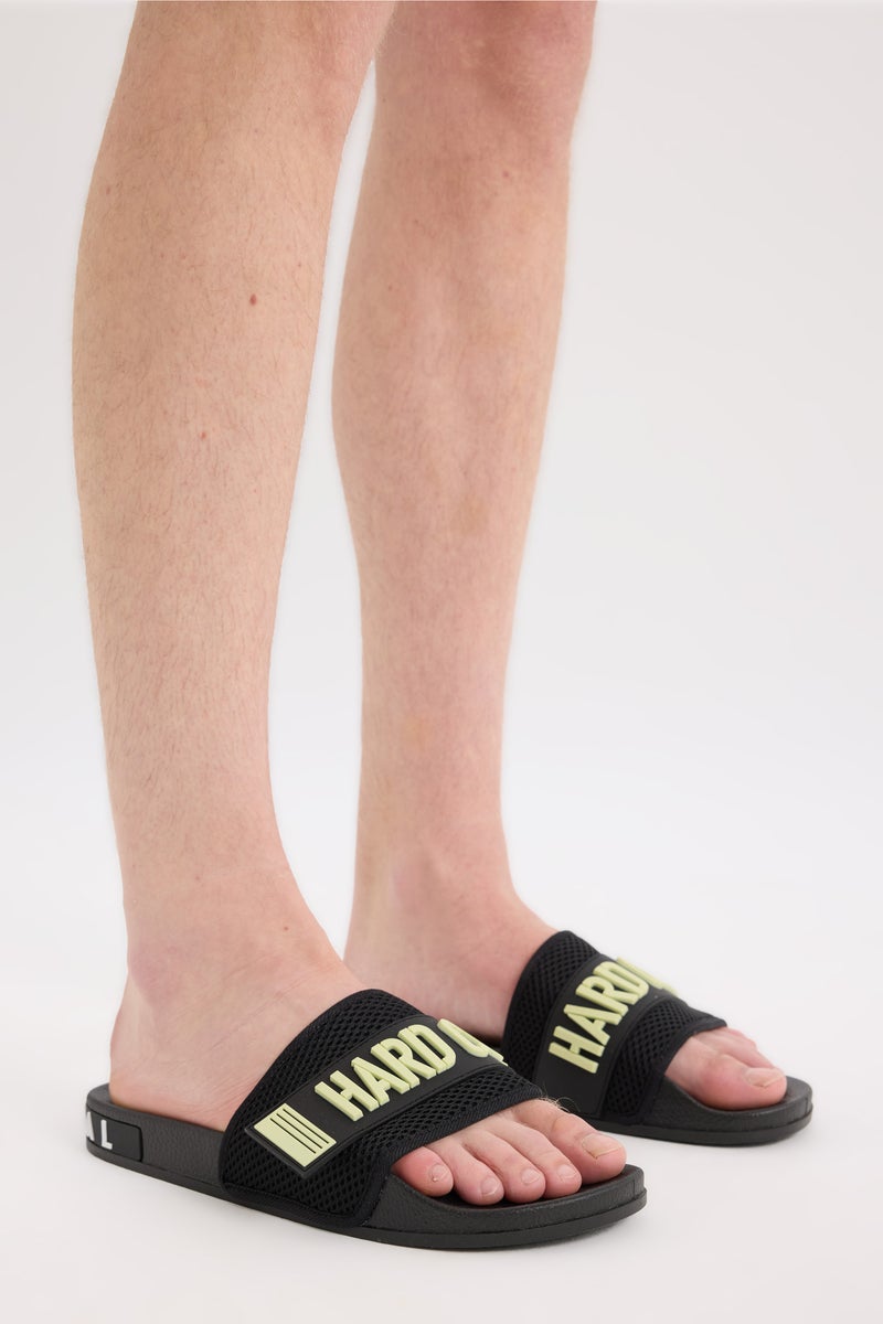 DeFacto Black Man Flat Sole Slipper Casual - Image 3