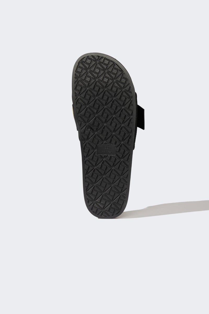 ديفاكتو شبشب رجالي إيفا بكعب مسطح بشريط مفرد أسود مزين - Image 5