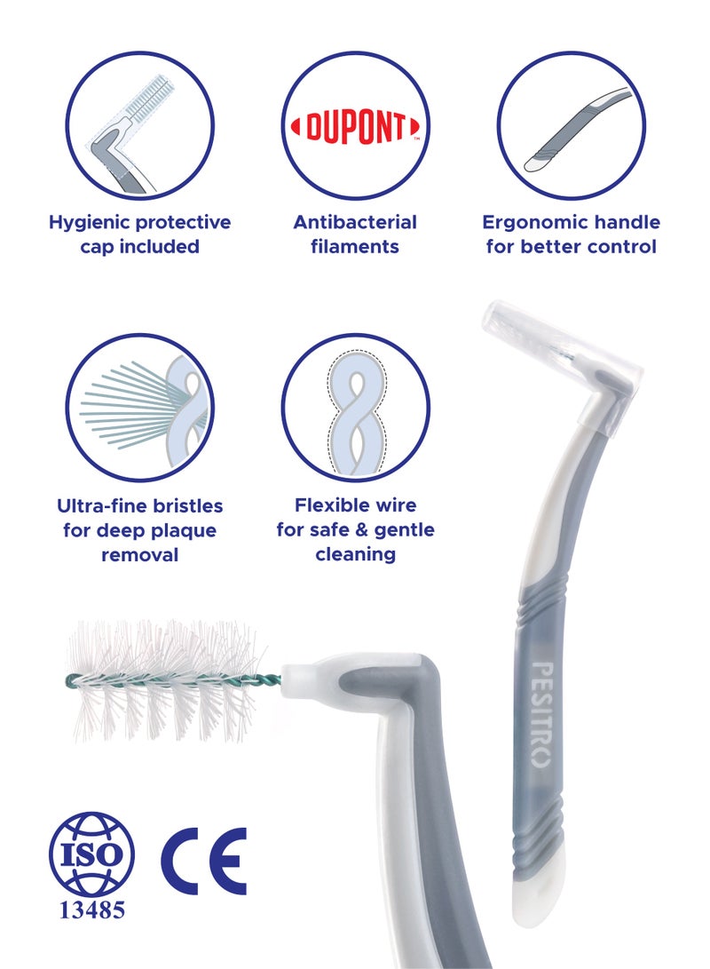 PESITRO ANGLE Interdental Brush Size 7 (2.4 mm) | Advanced Cleaning for Implants, Bridges & Wide Gaps - Image 2