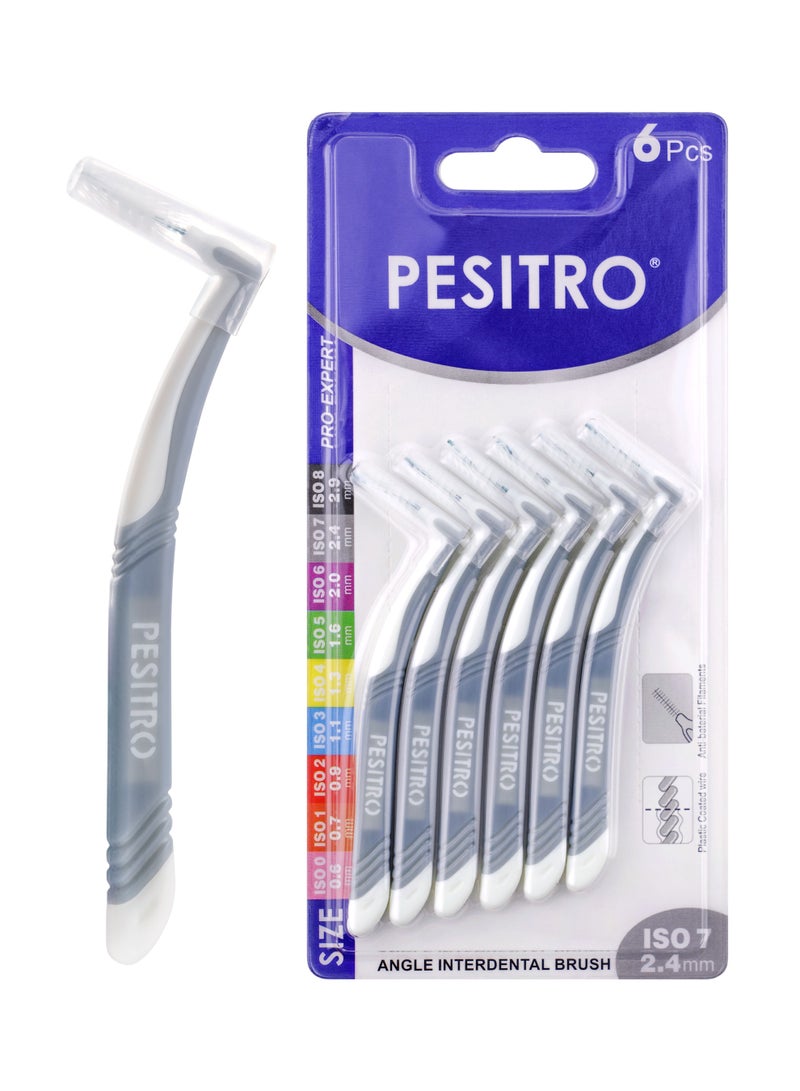 PESITRO ANGLE Interdental Brush Size 7 (2.4 mm) | Advanced Cleaning for Implants, Bridges & Wide Gaps - Image 1