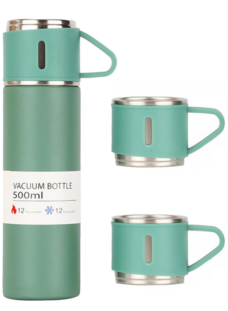 ELTRAZONE stainless steel thermos flask set gift box commercial gift vacuum insulated bottle hot drink water bottle cold drink water bottle.（green） - Image 1