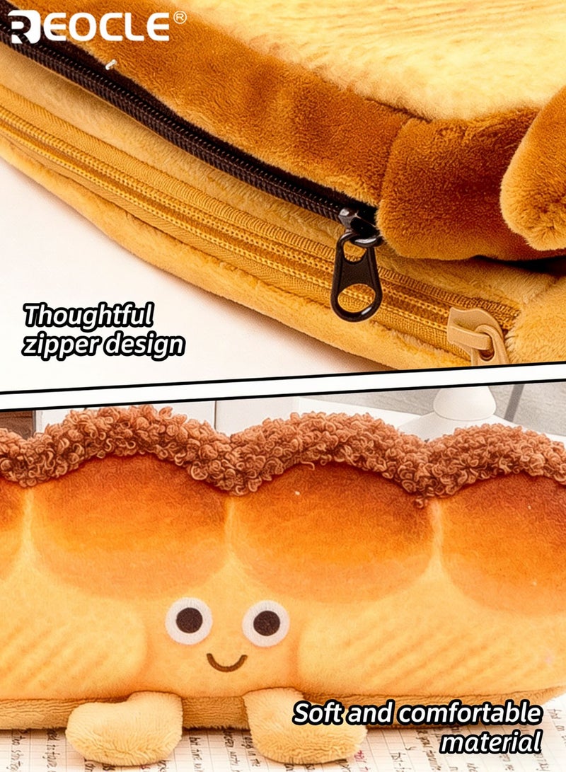 REOCLE Kids' Pencil Case Themed Plush Pencil Case with Cartoon Character Design Playful Functional Organizer for Daily Stationery & Small Items - Image 5