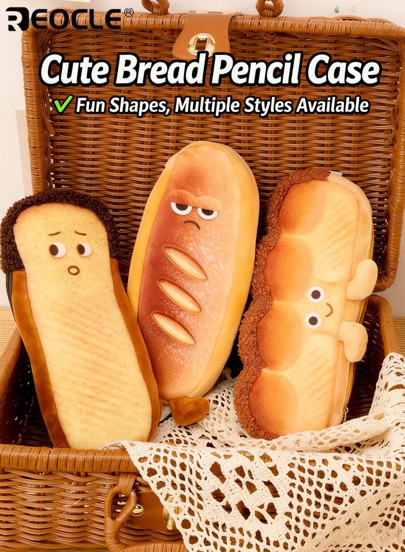 REOCLE Kids' Pencil Case Themed Plush Pencil Case with Cartoon Character Design Playful Functional Organizer for Daily Stationery & Small Items - Image 2