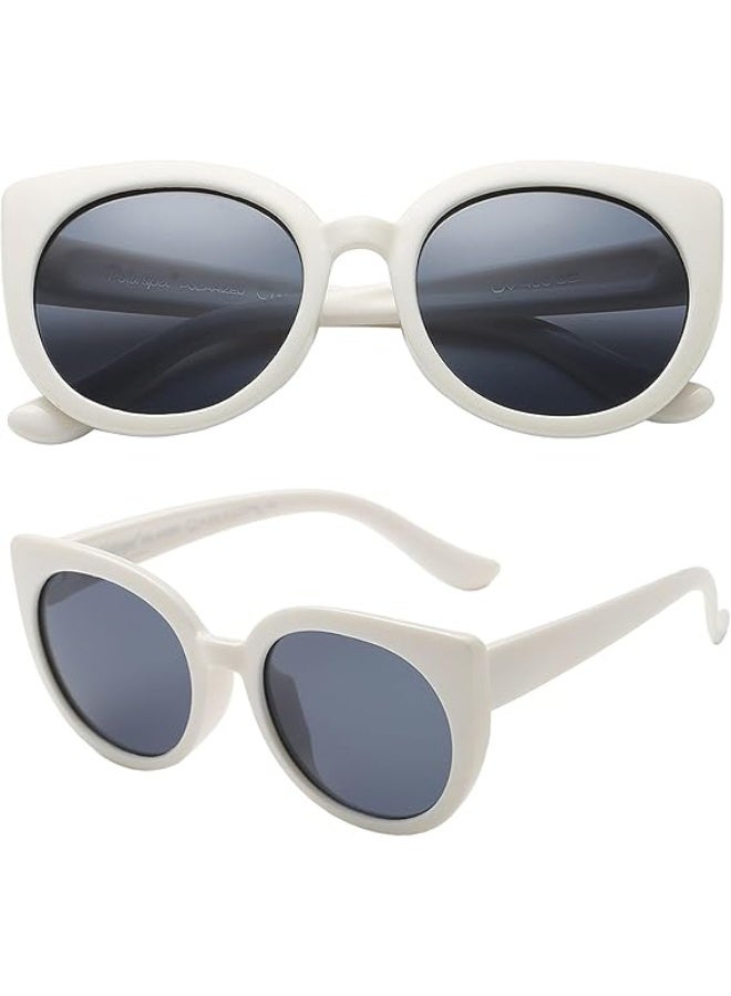 PolarSpex نظارات شمسية للأطفال، نظارات شمسية للأطفال الصغار – نظارات شمسية بفيصل مستقطب وحماية من الأشعة فوق البنفسجية بإطار غير قابل للكسر للبنات من عمر 2-8 سنوات، نظارات شمسية للأطفال بحماية UV400 - Image 1