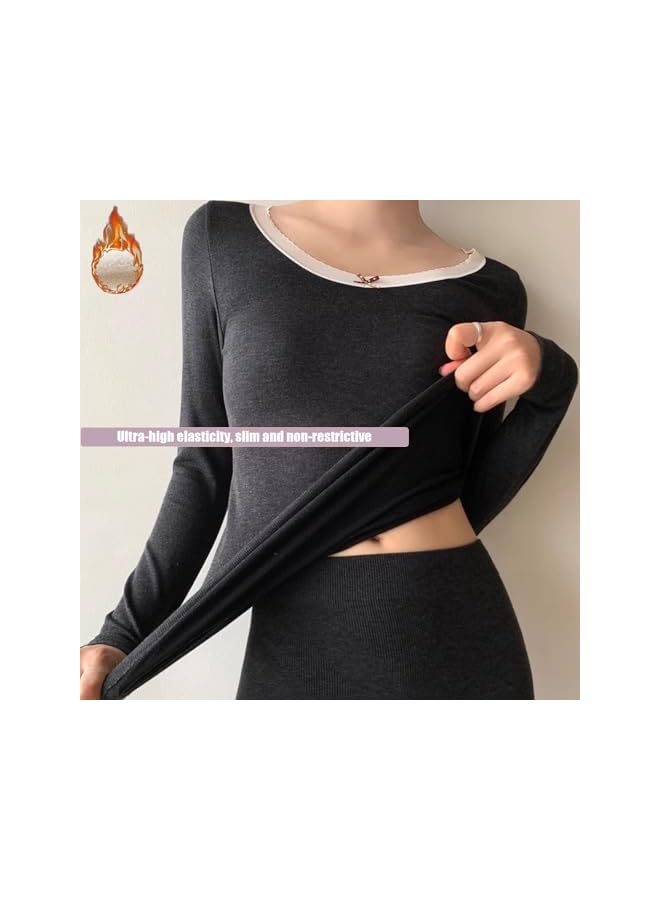 PROMASS promass Thermal Underwear for Women - Fleece Lined Base Layer Pajama Set for Cold Weather, Women's Thermal Underwear Sets, Warm Leggings for Women Winter  - Image 4